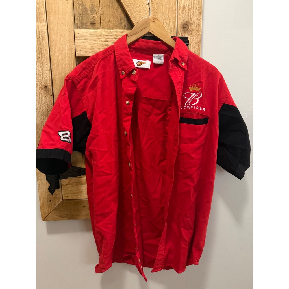Winners Circle Budweiser Dale Earnhardt Jr #8 Racing Shirt  Large Vintage